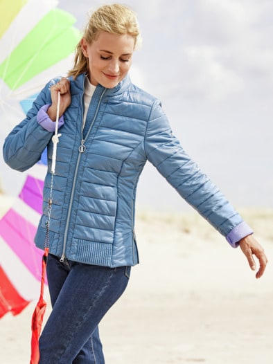 Leichtsteppjacke Komfort Jeansblau