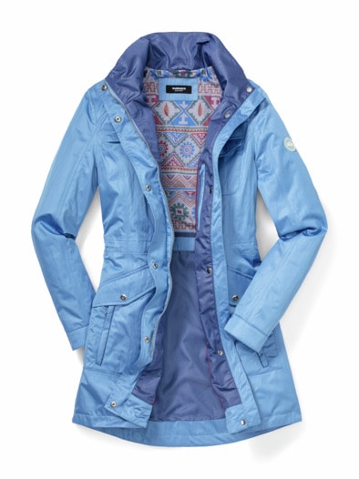 Aquastop Parka Crinkle Jeansblau