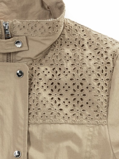 Baumwolljacke Ajour Taupe