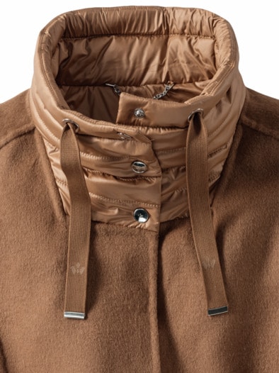 Double-Face-Wolljacke Perfect Match Toffee