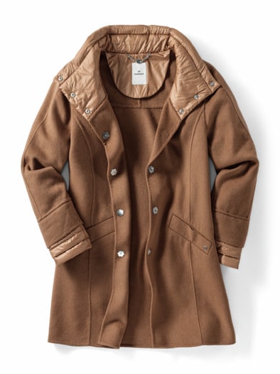 Double-Face-Wolljacke Perfect Match Toffee