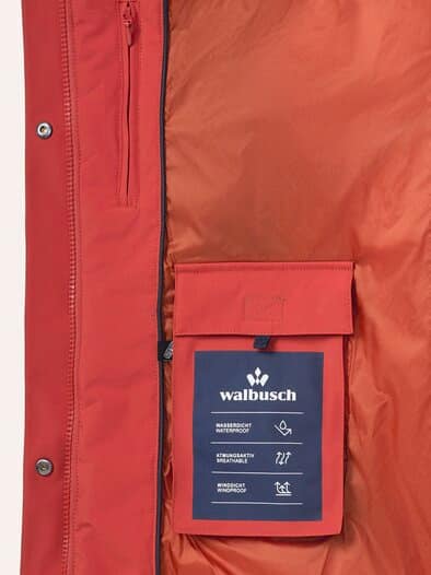 Thermo Steppjacke ohne Nähte Ziegelrot