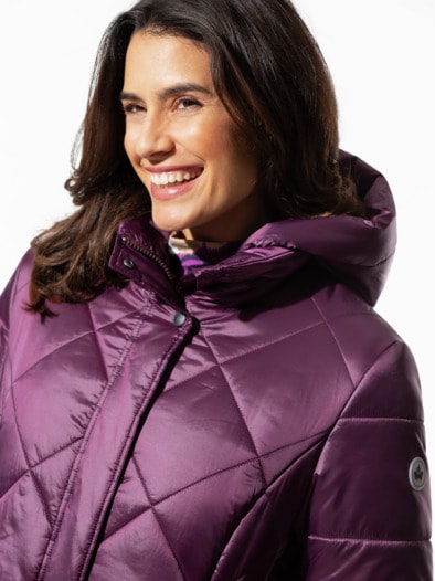 Thermojacke Rautenstepp Brombeere