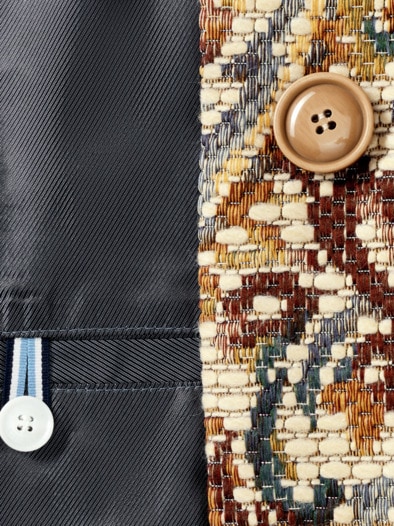 Jacquard Kurzmantel Multicolor