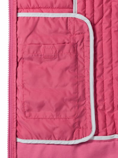 Steppjacke Materialmix Himbeersorbet