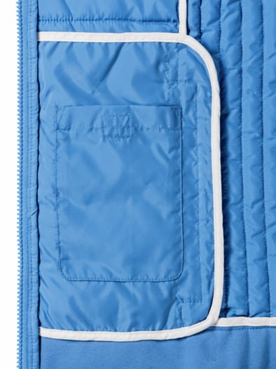 Steppjacke Materialmix Jeansblau