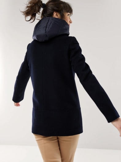 Wolljacke mit Steppeinsatz Marine