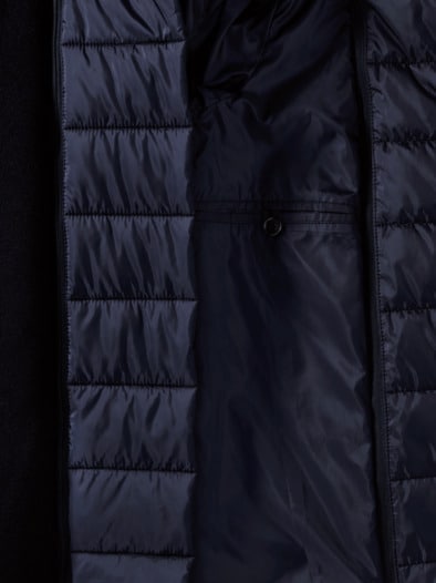 Wolljacke mit Steppeinsatz Marine