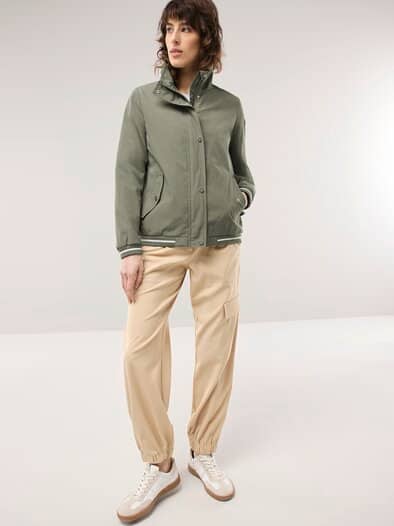 Blousonjacke Baumwollmix Khaki