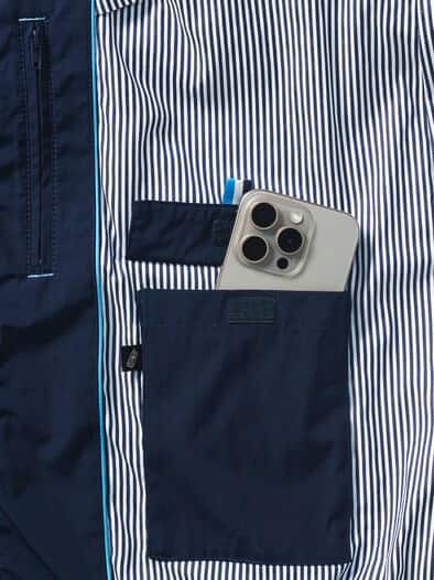 Blousonjacke Baumwollmix Marine