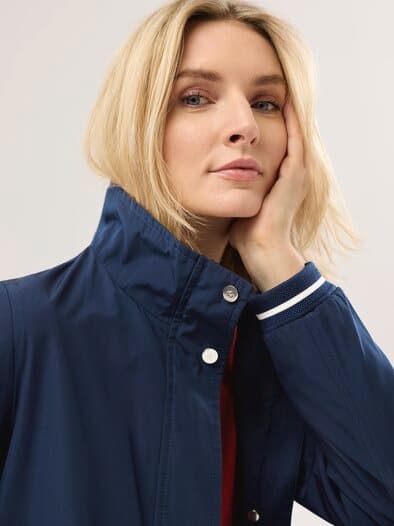 Blousonjacke Baumwollmix Marine