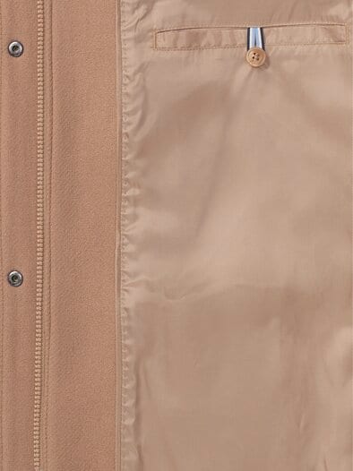 Dufflecoat aus Wollmischung Praline
