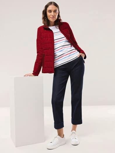 Leichte Steppjacke Signalrot