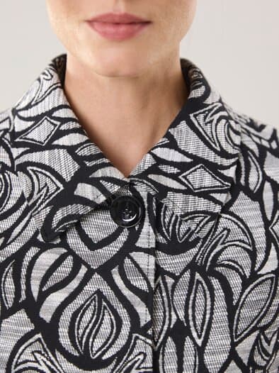 Jacquard Jacke Schwarz/Weiß