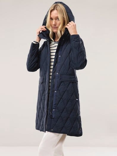 Sandwich-Leicht-Steppmantel Nachtblau