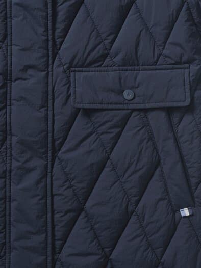 Sandwich-Leicht-Steppmantel Nachtblau