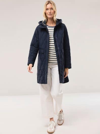 Sandwich-Leicht-Steppmantel Nachtblau