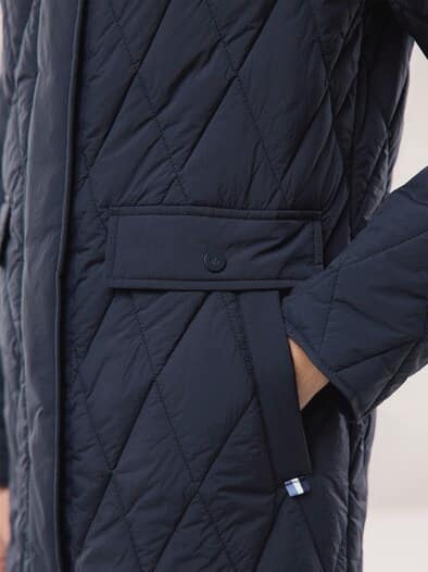 Sandwich-Leicht-Steppmantel Nachtblau