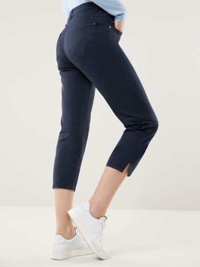 Baumwoll-Capri Supersoft Marine
