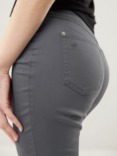 Extraglatt Baumwollhose Anthrazit