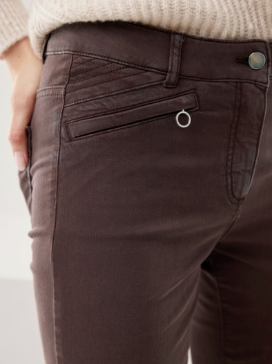 Powerstretch-Baumwollhose Kaffeebraun