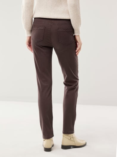 Powerstretch-Baumwollhose Kaffeebraun