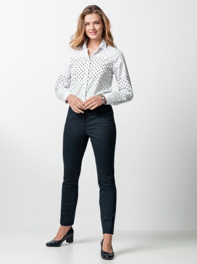 Extraglatt Baumwollhose Feminine F Nachtblau