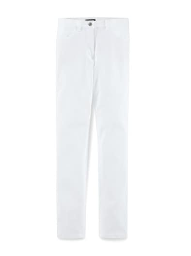 Extraglatt Baumwollhose  Slim Fit Weiß