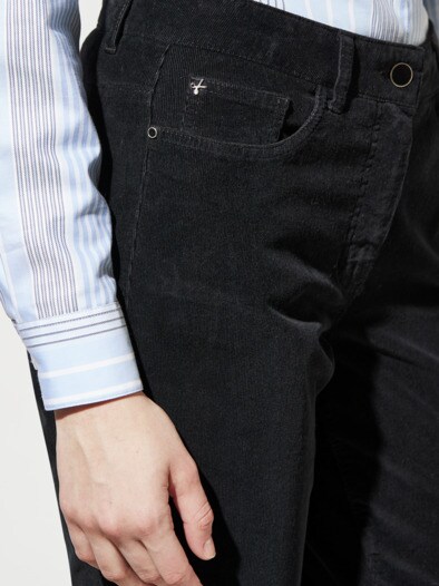 Five-Pocket-Cordhose Schwarz
