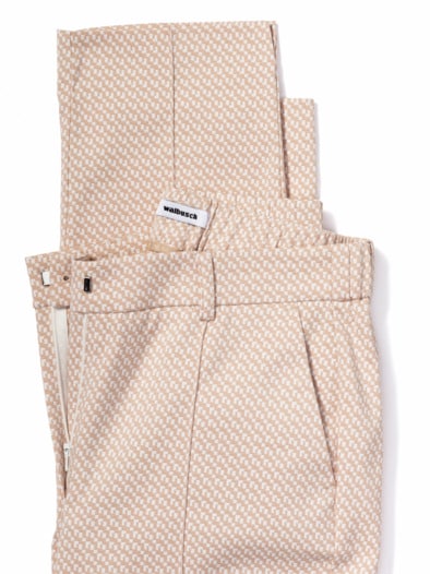 7/8-Jacquardhose Minimal Creme