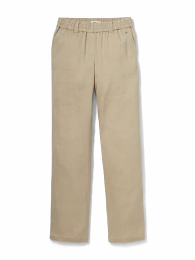 Softleinenmix-Hose Marlene Safaribeige