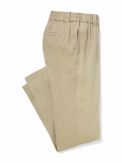 Softleinenmix-Hose Marlene Safaribeige