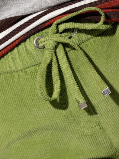 Cozy-Cord Jogpant Moosgrün