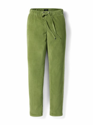 Cozy-Cord Jogpant Moosgrün