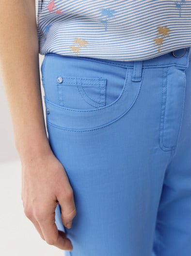Baumwoll-Capri Supersoft Königsblau