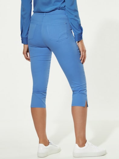 Baumwoll-Capri Supersoft Königsblau
