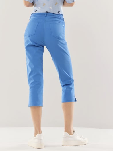 Baumwoll-Capri Supersoft Königsblau