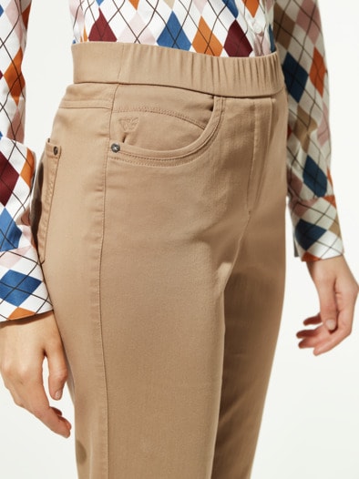 Thermo-Extraglatt Baumwollhose Caramel