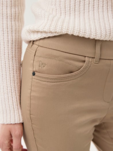 Thermo-Extraglatt Baumwollhose Caramel