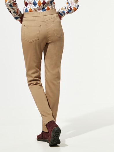 Thermo-Extraglatt Baumwollhose Caramel