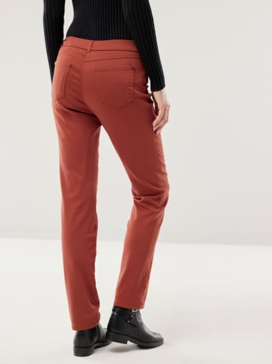 Thermo-Extraglatt Baumwollhose Zimt