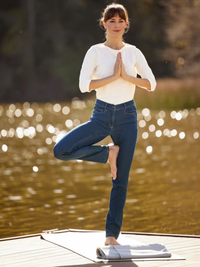 Yoga-Jeans Ultrastretch Blue Stoned