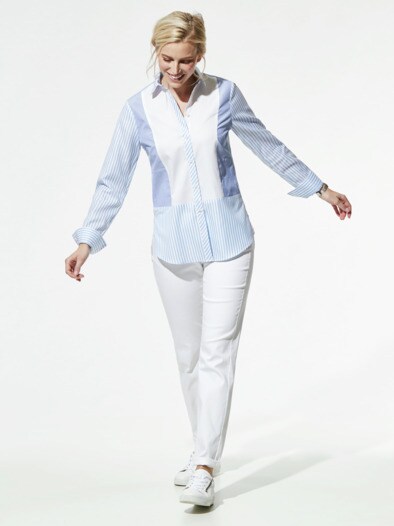 Yoga-Jeans Ultrastretch Feminine F. Weiß