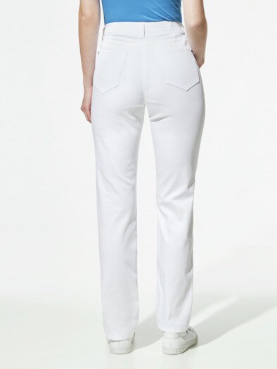Yoga-Jeans Ultrastretch Feminine F. Weiß
