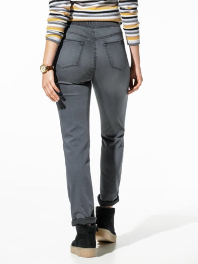 Yoga-Schlupfjeans Mid Grey