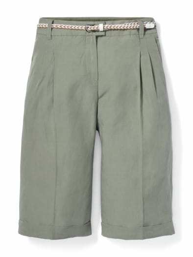 Leinenmix Bermudas Khaki