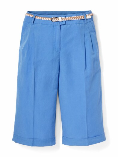 Leinenmix Bermudas Persischblau