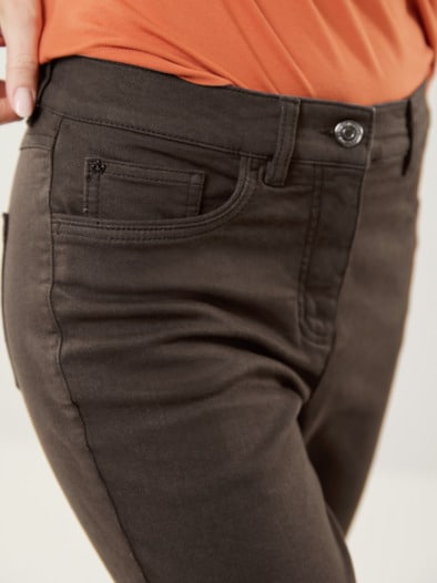 Husky-Jeans Kaffeebraun