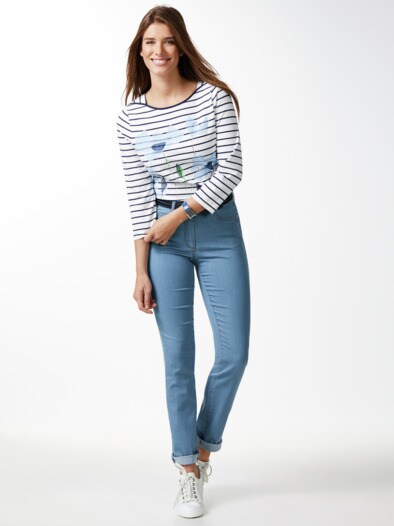 Yoga-Jeans Ultrastretch Feminine F. Mid Blue