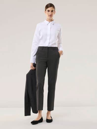 Kombihose aus Jacquardstoff Schwarz/Weiß